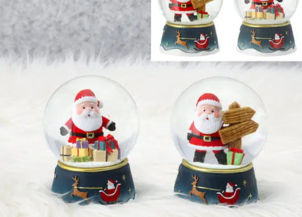 Große Schneekugel, Santa, 2er Set, ca. 10cm hoch - Festliche Weihnachtsdeko TK Gruppe® Grosshandel 