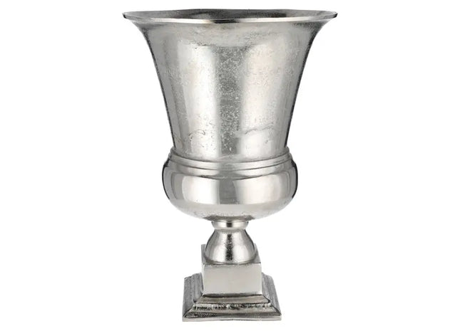 Große Silberne Amphore - Elegante Dekorvase, Höhe ca. 43cm TK Gruppe® Grosshandel 