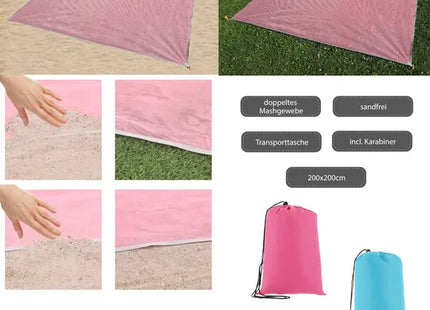 Große Strandmatte, Sandabweisend, 2er Set, 200x200 cm, Wasserfest TK Gruppe® Grosshandel 