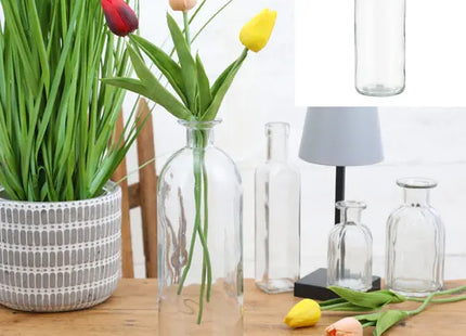 Große Transparente Glasvase, Elegantes Hochformat, ca. 8,5x26 cm TK Gruppe® Grosshandel 