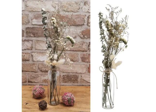 Große Trockenblumen Pampasgras in Vase | 6x52cm Dekoratives Arrangement | Natürliche Wohnkultur TK Gruppe® Grosshandel 