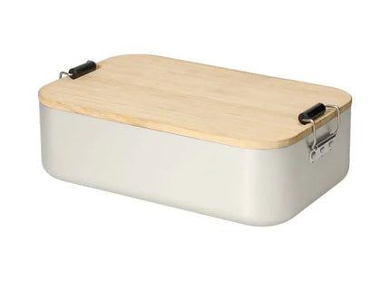 Große Vorratsdose Bamboo in Silber & Natur – Elegant & Umweltfreundlich TK Gruppe® Grosshandel 