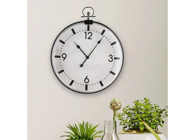 Große Wanduhr im Taschenuhr-Design, Durchmesser ca. 65 cm - Retro Zeitmesser TK Gruppe® Grosshandel 