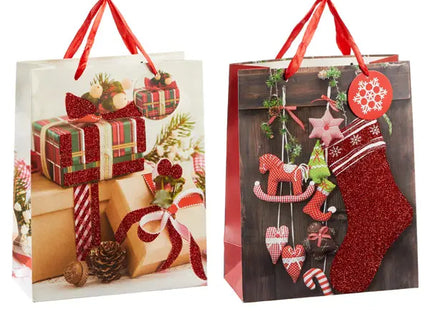 Große Weihnachtsgeschenktüten, 2er-Set, Höhe 32 cm TK Gruppe® Grosshandel 
