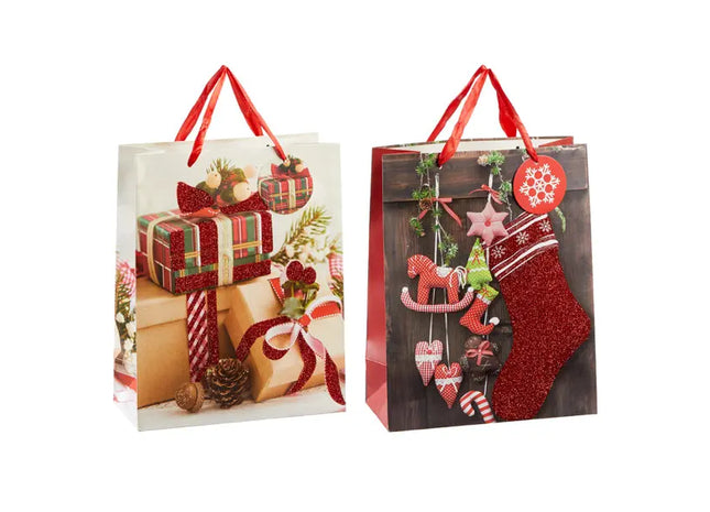 Große Weihnachtsgeschenktüten, 2er-Set, Höhe 32 cm TK Gruppe® Grosshandel 