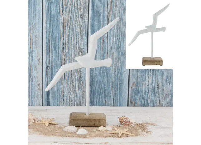 Große Weiße Aluminium-Möwe, Mango-Design, Höhe ca. 36 cm – Stilvolle Küstendeko TK Gruppe® Grosshandel 