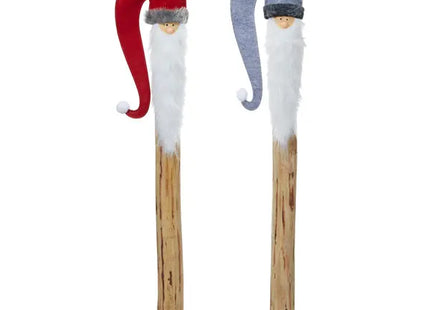 Große Wichtelfiguren aus Filz auf Holzstamm, 2er-Set, Ca. 137cm Hoch TK Gruppe® Grosshandel 