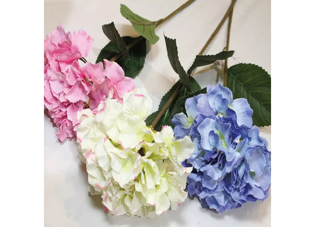 Große künstliche Hortensienblüte, 68x17cm, Pink, Dekorativ TK Gruppe® Grosshandel 