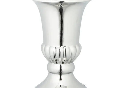 Große silberne Bodenvase, ca. 25cm Höhe | Elegante silberfarbene Dekovase | Boden-Dekoration TK Gruppe® Grosshandel 