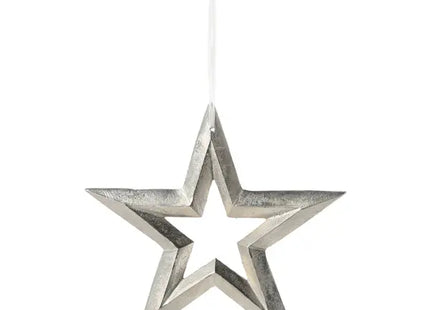 Großer Aluminiumstern als Hänger, Modernes Design, 20cm Durchmesser TK Gruppe® Grosshandel 