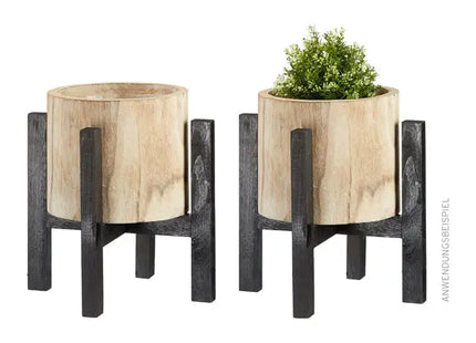 Großer Blumentopf mit Ständer - 39cm Hoher Dekorativer Pflanztopf für Innen und Außen TK Gruppe® Grosshandel 