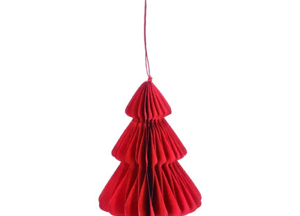 Großer Creme-Farbener Honeycomb Tannenbaum-Hänger, 14cm TK Gruppe® Grosshandel 