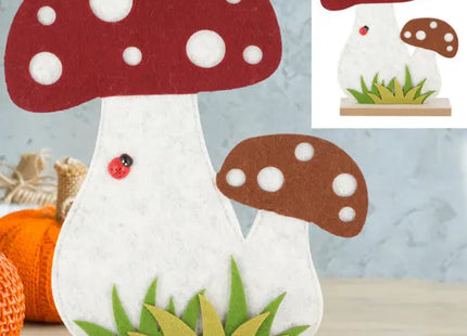 Großer Deko-Pilz aus Filz, Herbstschmuck, Höhe ca. 34cm TK Gruppe® Grosshandel 