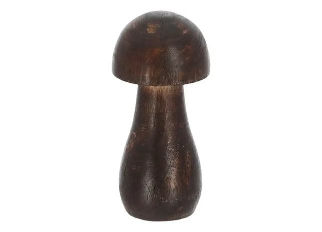 Großer Deko-Pilz aus Mangoholz, 10cm hoch - Naturinspirierte Raumdekoration TK Gruppe® Grosshandel 