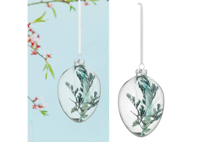 Großer Ei-Anhänger mit Trockenblumen, 10,5 cm Höhe TK Gruppe® Grosshandel 