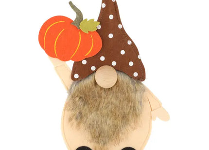 Großer Filzwichtel mit Kürbis, Herbstdeko, Höhe ca. 32cm TK Gruppe® Grosshandel 