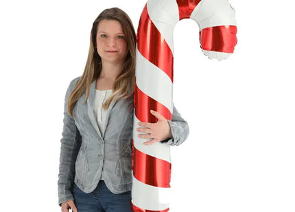 Großer Folienballon in Zuckerstangenform, ca. 120cm Länge – Perfekte festliche Dekoration TK Gruppe® Grosshandel 