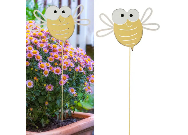 Großer Gartenstecker Biene aus Metall, 71 cm Höhe TK Gruppe® Grosshandel 