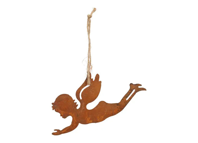 Großer Hänge-Engel mit Juteband, ca. 17x9 cm - Weihnachtsdekoration TK Gruppe® Grosshandel 