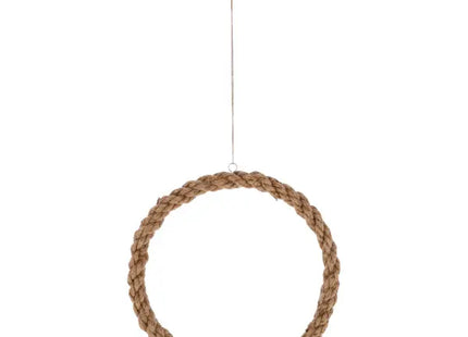 Großer Hängekranz aus Jute, Naturfaser, Durchmesser 30 cm TK Gruppe® Grosshandel 