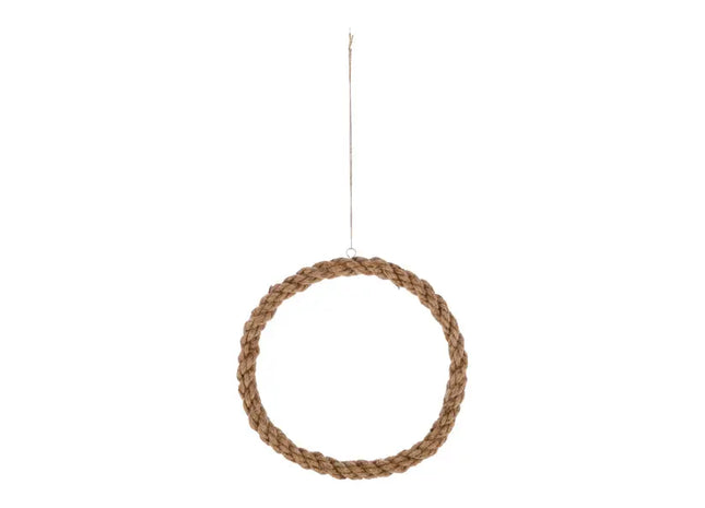 Großer Hängekranz aus Jute, Naturfaser, Durchmesser 30 cm TK Gruppe® Grosshandel 