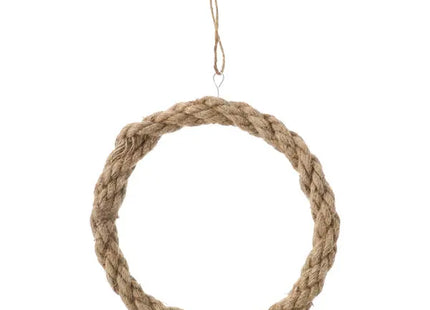 Großer Jute-Hängering, Öko-Freundlicher Bastelkreis, ca. 25 cm Durchmesser TK Gruppe® Grosshandel 