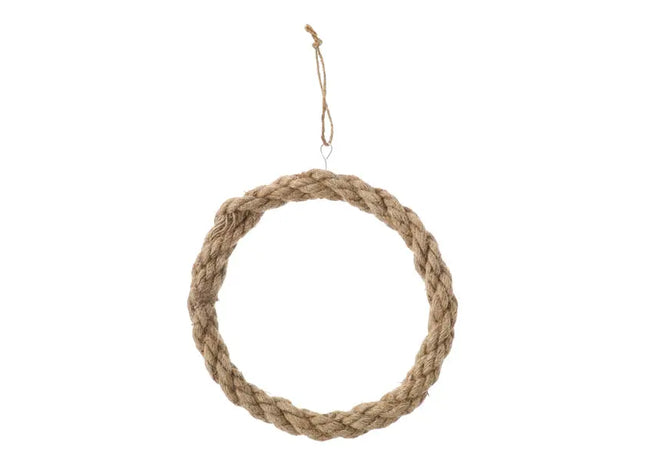 Großer Jute-Hängering, Öko-Freundlicher Bastelkreis, ca. 25 cm Durchmesser TK Gruppe® Grosshandel 