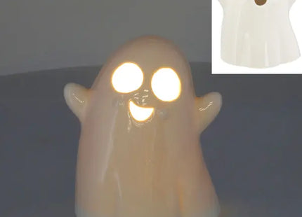 Großer LED Geist – Leuchtende Halloween Dekoration, ca. 15cmH, Gruselige Beleuchtung für Ihr Zuhause TK Gruppe® Grosshandel 