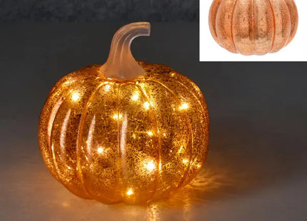 Großer LED Kürbis, ca. 16x19 cm – Leuchtende Halloween-Dekoration TK Gruppe® Grosshandel 