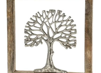 Großer Lebensbaum in edlem Holzrahmen, 30x30 cm TK Gruppe® Grosshandel 