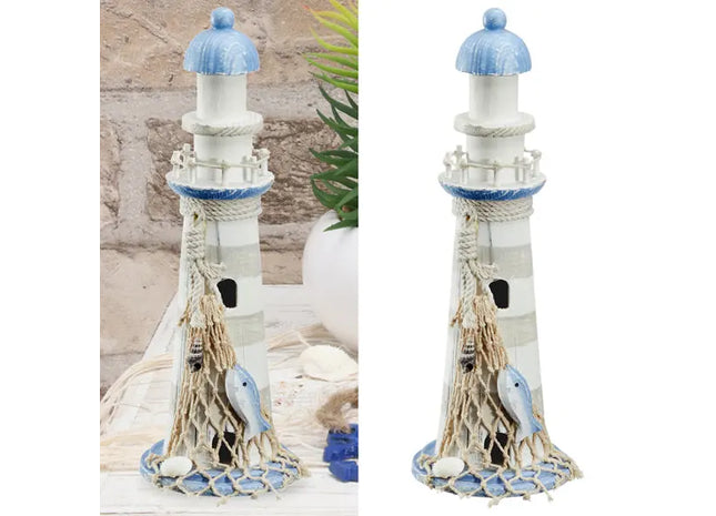 Großer Leuchtturm, ca. 30 cm – Maritimes Dekorelement TK Gruppe® Grosshandel 