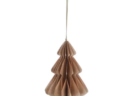 Großer Naturfarbener Honeycomb Weihnachtsbaum-Anhänger, 14cm TK Gruppe® Grosshandel 