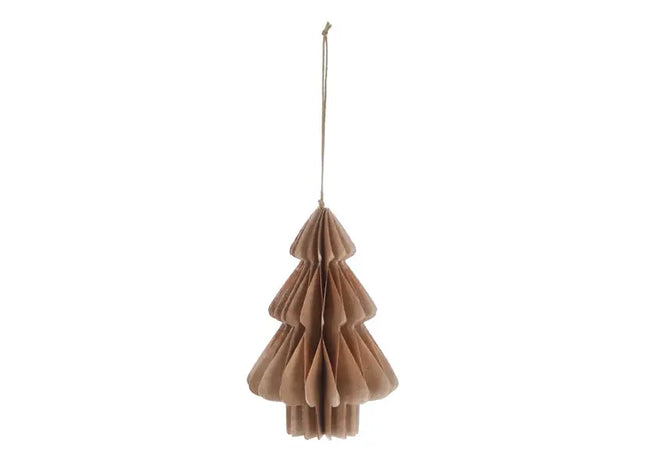 Großer Naturfarbener Honeycomb Weihnachtsbaum-Anhänger, 14cm TK Gruppe® Grosshandel 