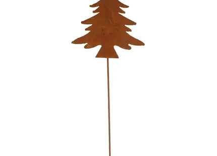 Großer Rostiger Tannen-Gartenstecker, Dekorativ, ca. 55 cm Höhe TK Gruppe® Grosshandel 