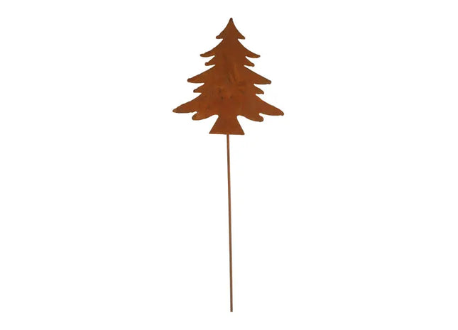 Großer Rostiger Tannen-Gartenstecker, Dekorativ, ca. 55 cm Höhe TK Gruppe® Grosshandel 