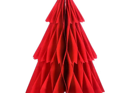 Großer Roter Honeycomb Tannenbaum, Standdeko, Weihnachten, 40cm Höhe TK Gruppe® Grosshandel 