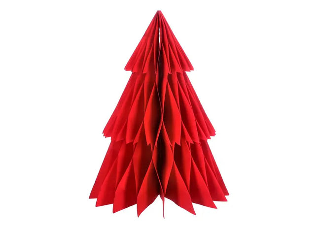 Großer Roter Honeycomb Tannenbaum, Standdeko, Weihnachten, 40cm Höhe TK Gruppe® Grosshandel 
