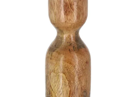 Großer Stabkerzenhalter aus Mangoholz, 15cm - Rustikales Dekorelement TK Gruppe® Grosshandel 