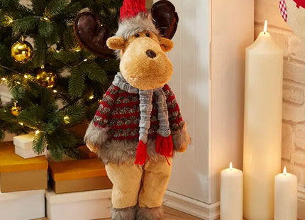 Großer Stehender Elch - Dekorativ und Lebensecht, 60cm Hoch TK Gruppe® Grosshandel 