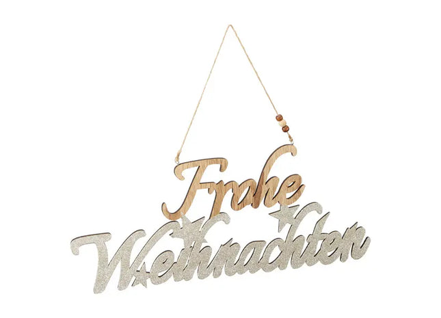 Großer Türhänger 'Frohe Weihnachten', Ca. 17,5 cm - Festliche Begrüßung TK Gruppe® Grosshandel 