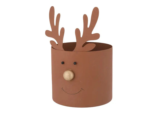 Großer Übertopf in Rentierform, Rostoptik, 16x24 cm TK Gruppe® Grosshandel 