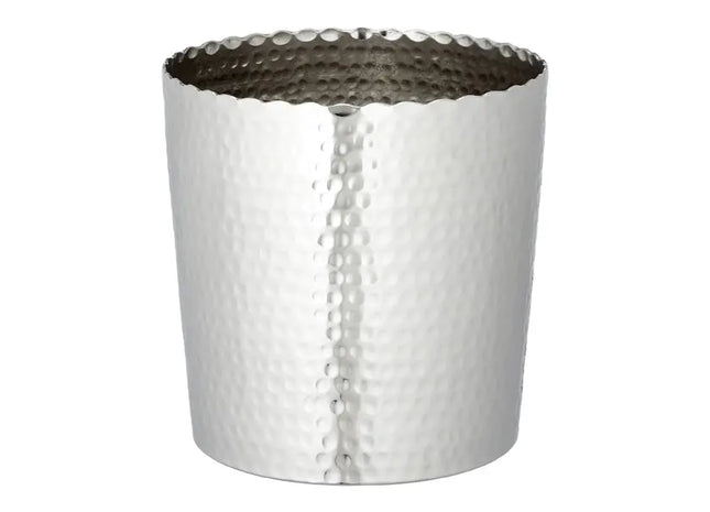 Großer Übertopf in Silber, Gehämmert mit Wellenrand, Ca. 18 cm Durchmesser - Edles TK Gruppe® Grosshandel 