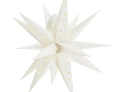 Großer Weißer 3D Papierstern, Festliche Dekoration, Durchmesser 60cm TK Gruppe® Grosshandel 