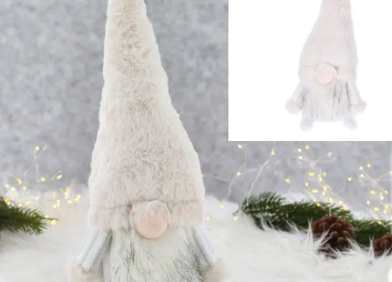 Großer Weißer Wichtel, 39cmH - Dekorative Figur für Garten oder Innenbereich TK Gruppe® Grosshandel 