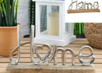 Großer 'Home' Schriftzug auf Standfuß – Elegante Deko, 17cm Höhe TK Gruppe® Grosshandel 