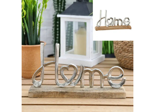 Großer 'Home' Schriftzug auf Standfuß – Elegante Deko, 17cm Höhe TK Gruppe® Grosshandel 