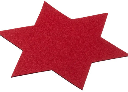 Großer roter Stern-Untersetzer, XL, 35 cm Durchmesser, Dekorativ TK Gruppe® Grosshandel 