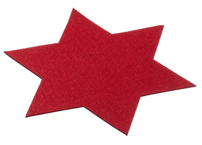 Großer roter Stern-Untersetzer, XL, 35 cm Durchmesser, Dekorativ TK Gruppe® Grosshandel 