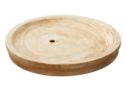 Großer runder Holzteller, 33cm Dekoplatte, rustikale Dekoration, Holzdeko, großer Dekoteller TK Gruppe® Grosshandel 