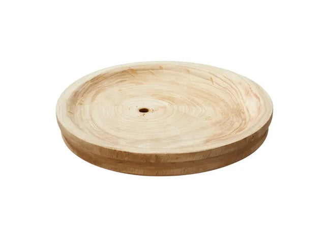 Großer runder Holzteller, 33cm Dekoplatte, rustikale Dekoration, Holzdeko, großer Dekoteller TK Gruppe® Grosshandel 